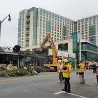 <p>Pharmacy, clothing shop, discount store demolished.</p>