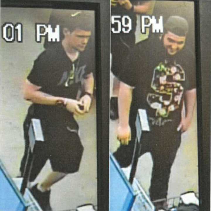 The Wallkill Police Department is seeking information on the suspect pictured in the left of this photo.