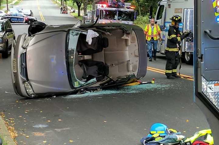 Firefighters removed the roof to extricate the driver.