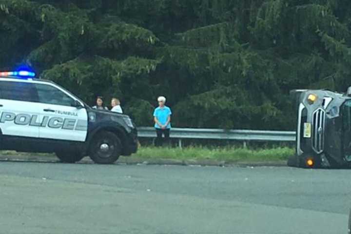 Injuries Reported In Rollover Crash In Trumbull At Entrance Ramp