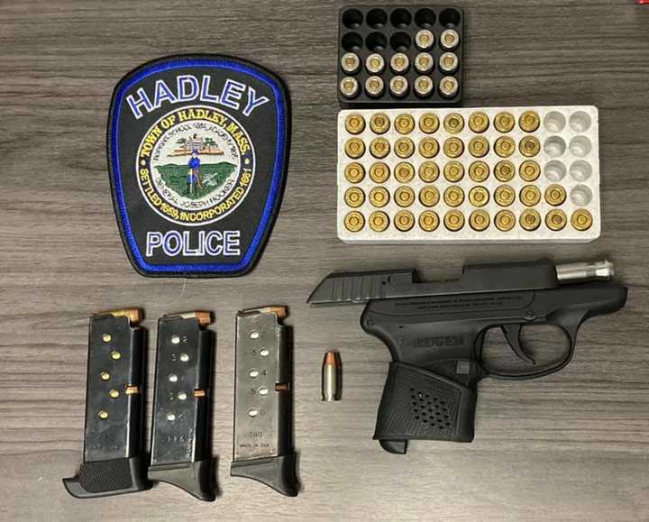 Police in Hadley busted a man who was in possession of a weapon while allegedly intoxicated.