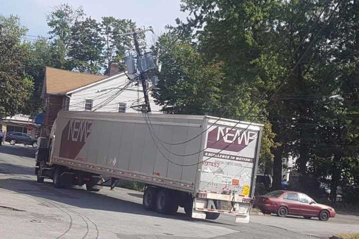 Expect Delays: Delivery Truck Crash Brings Down Power Lines In Nanuet