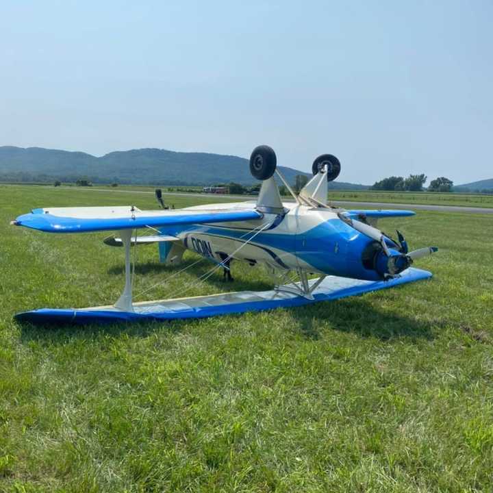 A small plane crashed on takeoff at the Northampton Airport.