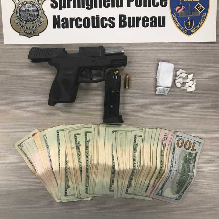 An investigation by Springfield Police led to the seizure of loaded gun, drugs, and cash.