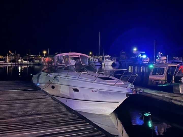 One of the boats involved in the collision.