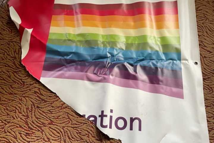 Pride Banner 'Slashed' From Its Frame At Stamford Church