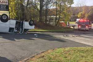 Rollover Crash Reported On Federal Road In Brookfield