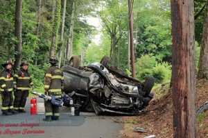 Rollover Crash In Franklin County Crash Traps Two Inside, Officials Say