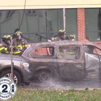 <p>The crash ignited a fire that consumed a minivan on Main Avenue in Clifton.</p>