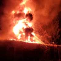 <p>The fire was so heavy firefighters could not tackle from inside the building.</p>