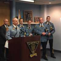 <p>‪Colonel Patrick Callahan addresses the media about the takedown of a #heroin trafficking ring as a result of “Operation Pittfall.”</p>