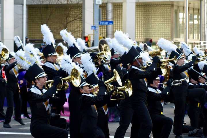 Trumbull High Band Hits Herald Square For Macy's Thanksgiving Parade