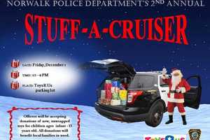 Norwalk Police Hold Stuff A Cruiser Event For Underprivileged Kids Friday