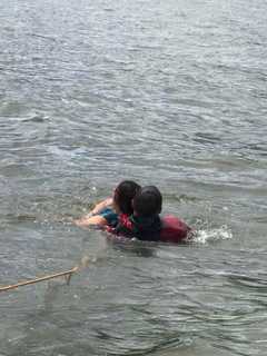 Struggling Swimmer Rescued From Hudson River