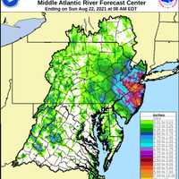 <p>Estimated precipitation from Henri</p>