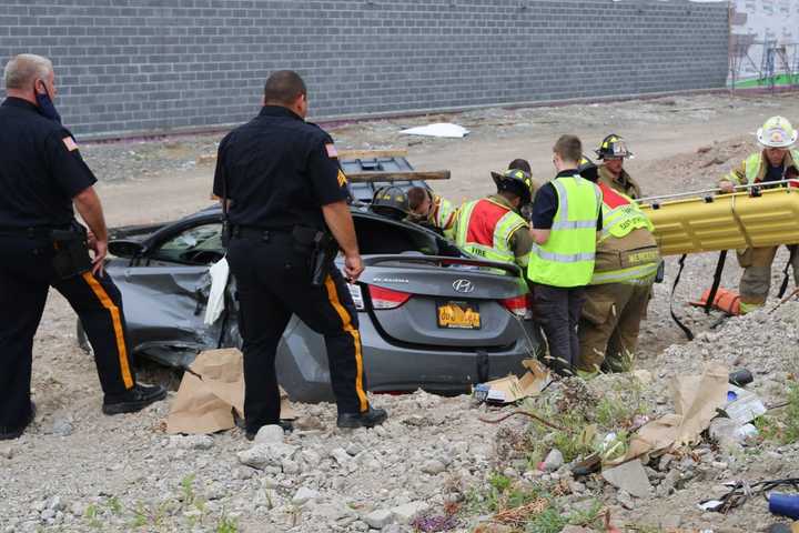 HEROES: Sedan Collides With Bus Off Route 17, Victim Extricated By East Rutherford Firefighters