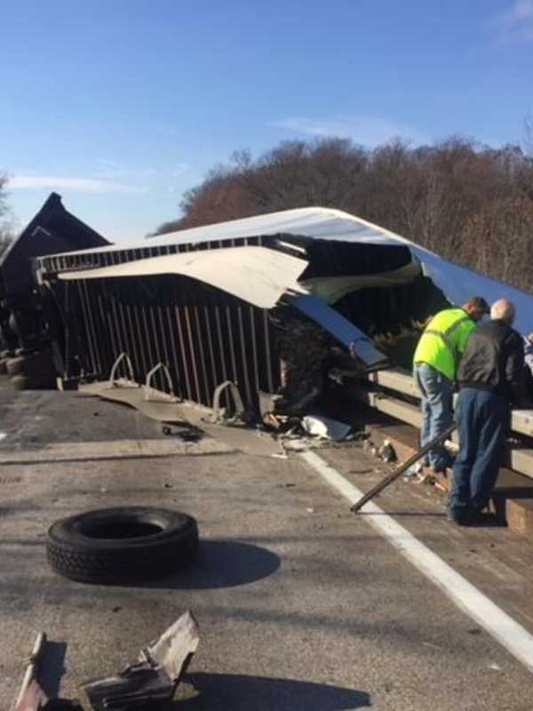 Lane Remains Closed, Delays Linger On I-84 After Tractor-Trailer Crash