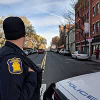 <p>Yonkers police officers were on hand to divert traffic on Warburton Avenue.</p>