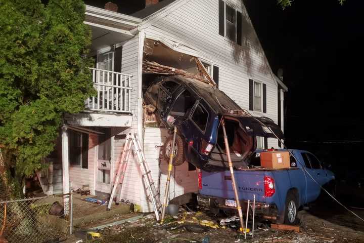 SUV Slams Into Second Floor Of Connecticut Home