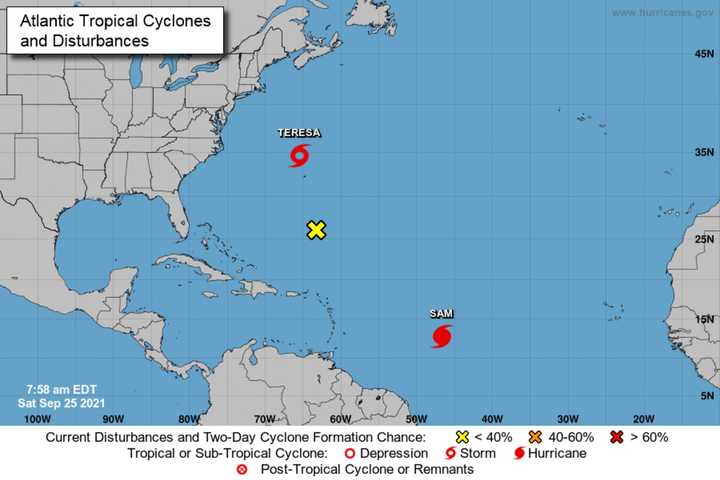 Sam Expected To Reach Cat 4 Status With Two Possible Paths; Teresa Becomes 19th Named Storm