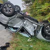 <p>Two people were injured during the crash.</p>