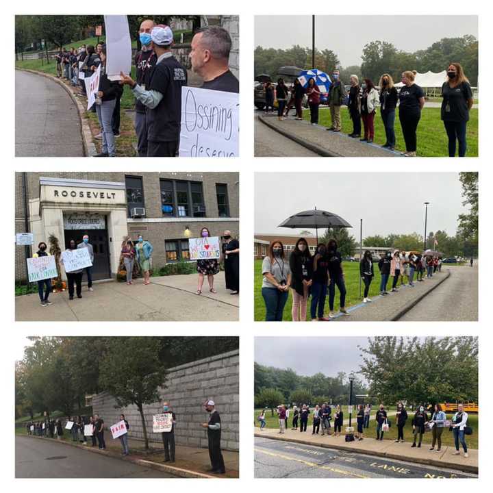 Members of the Ossining Teacher&#x27;s Association have been picketing weekly