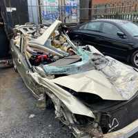 <p>Kayleigh Holjes&#x27;s 2007 Honda Civic after the crash.</p>