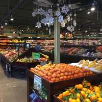 <p>The entrance opens into the produce section.</p>