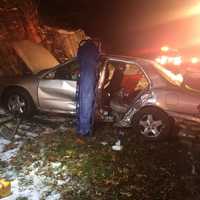 <p>Four were injured in a Taconic State Parkway Crash in Yorktown.</p>