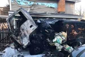 Pesticide Truck Destroyed By Fire In Trumbull Driveway