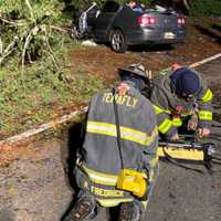 <p>Firefighters had to remove the roof.</p>