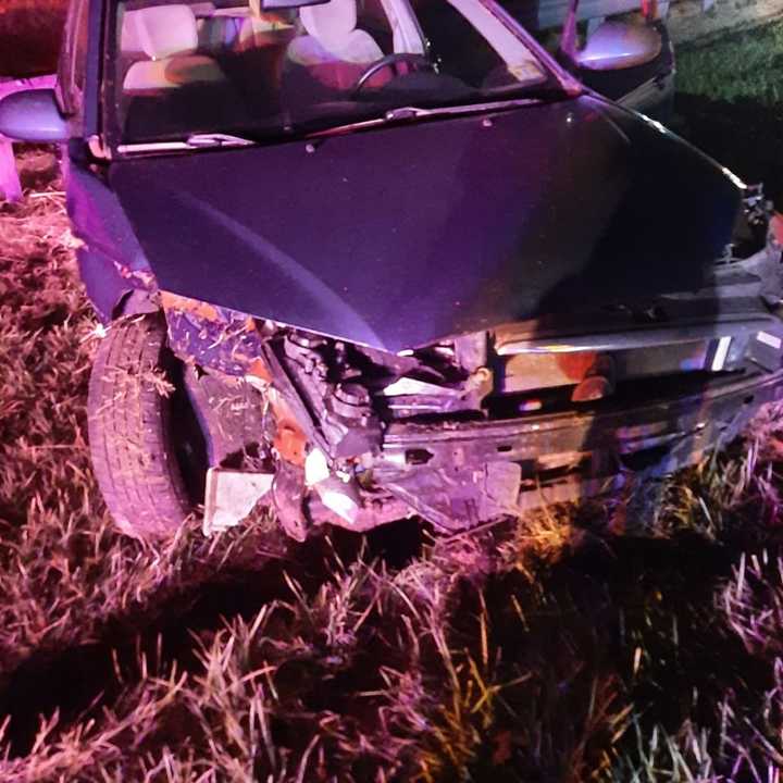 A driver was hospitalized following a Tuesday night crash on Route 78 in Hunterdon County, state police confirmed.