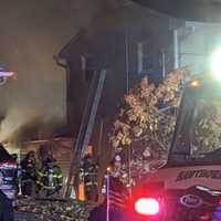 <p>At the scene of the Victor Place fire in Hawthorne.</p>