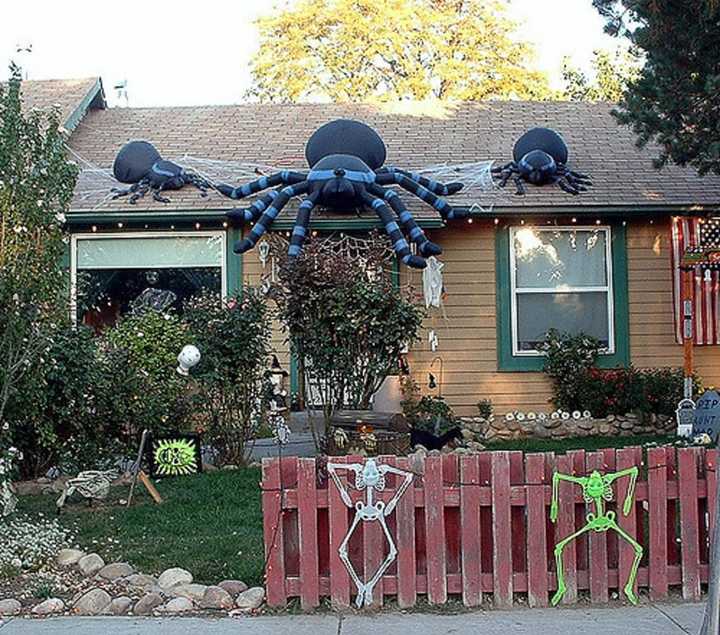 Many people decorate their homes for Halloween.