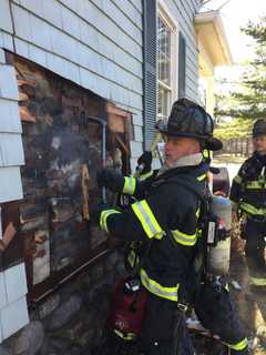 Fairfield Firefighters Knock Down Flames Burning Inside The Wall Of A Home