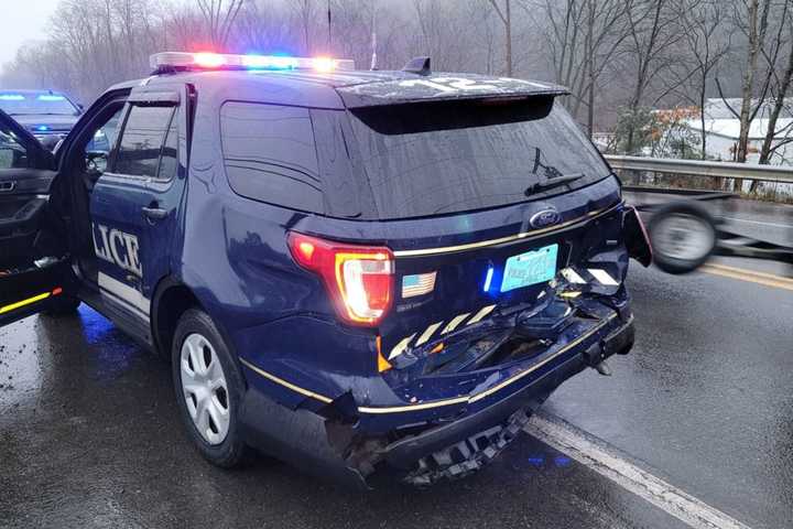 Police Cruiser In Western Mass Struck By Vehicle