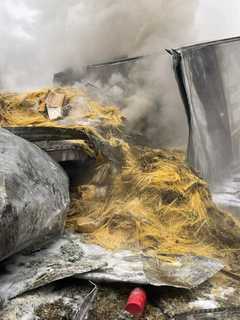 Tractor-Trailer Hauling Pasta Goes Up In Flames Closing Portion Of Route 80 (PHOTOS)