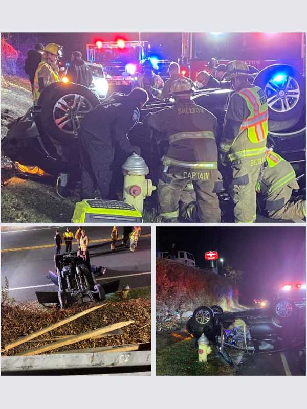 Two Extricated In Shelton When Vehicle Falls 12 Feet, Officials Say