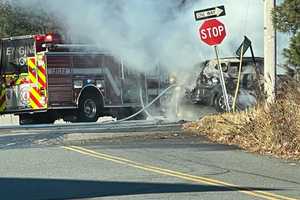 Fiery Crash Closes Route 17