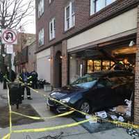 <p>An 83-year-old man from New Rochelle drove through the front of DeCicco and Sons in Pelham.</p>