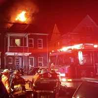 <p>Harrison Street fire in Passaic.</p>