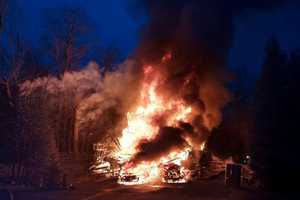 Fast-Moving Fire Destroys Home, Vehicles In Rockland