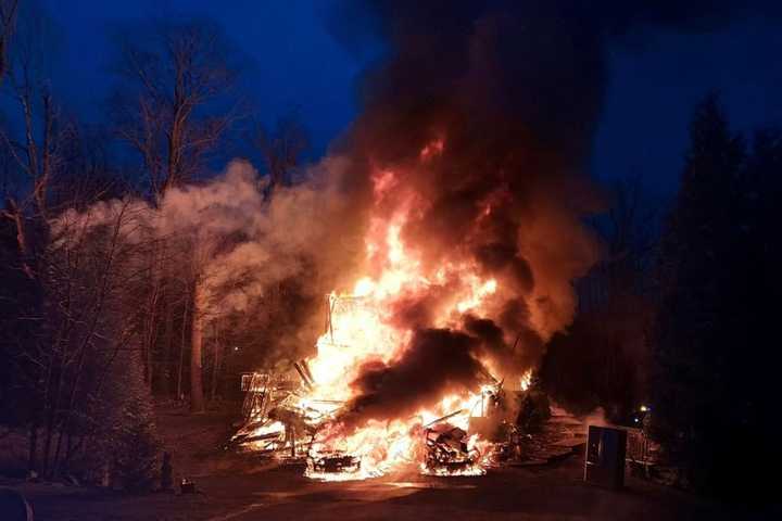 Fast-Moving Fire Destroys Home, Vehicles In Hudson Valley