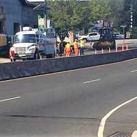 <p>The gas leak temporarily closed eastbound Route 4 in Fair Lawn on Tuesday.</p>