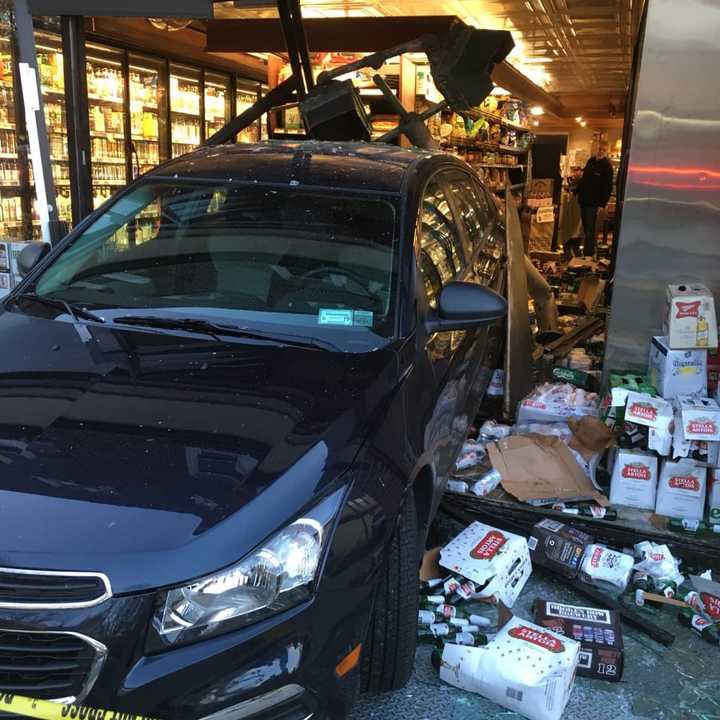 An 83-year-old man from New Rochelle drove through the front of DeCicco and Sons in Pelham.