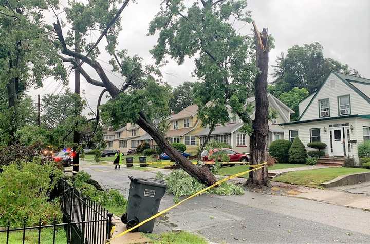 Smith Avenue, Bergenfield following Hurricane Isaias.