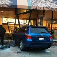 <p>The SUV took down a light pole, as well.</p>