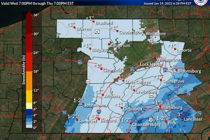 SNOW: New Projections Released For Thursday's Storm