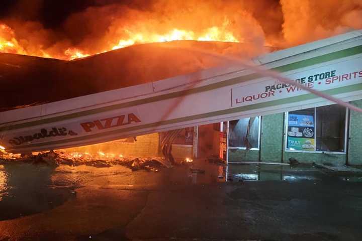 Three Buildings Destroyed After Fire Breaks Out At Shopping Plaza In Region