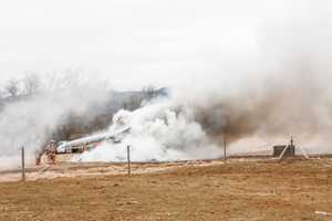 Hay Trailer Catches Fire In Warren County, Drivers Warned Of Smoky Conditions